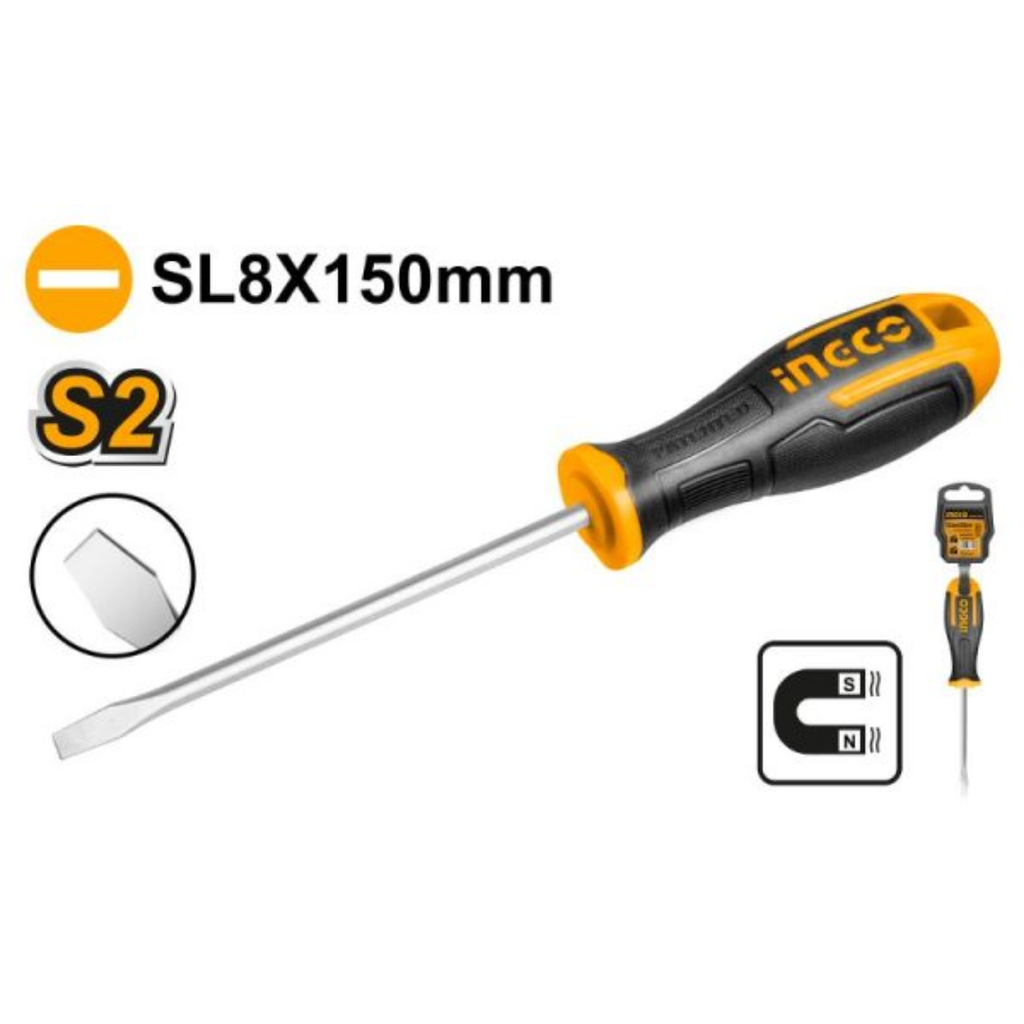 INGCO Slotted screwdriver SL8x150mm