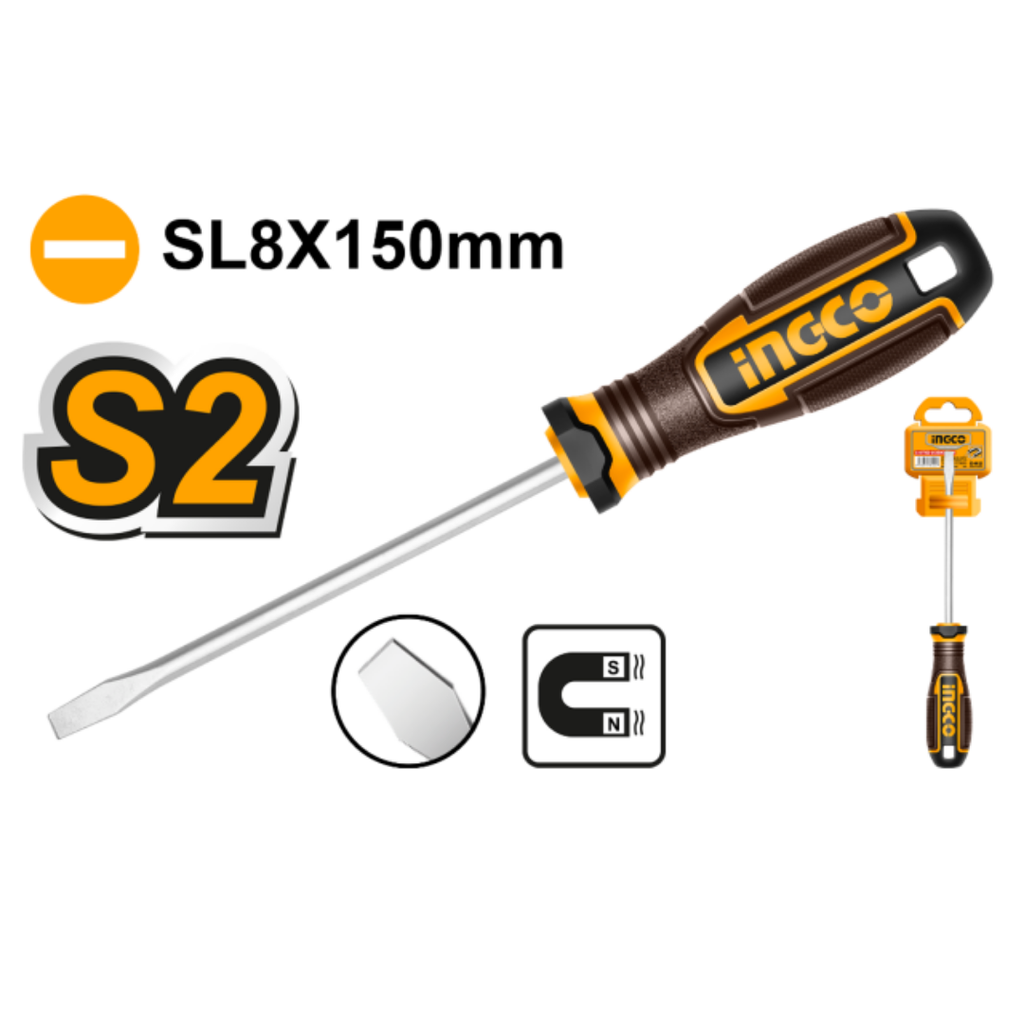 INGCO Slotted screwdriver  SL8x150mm