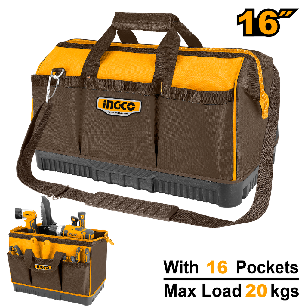 INGCO 16" Tools bag with 16 pockets