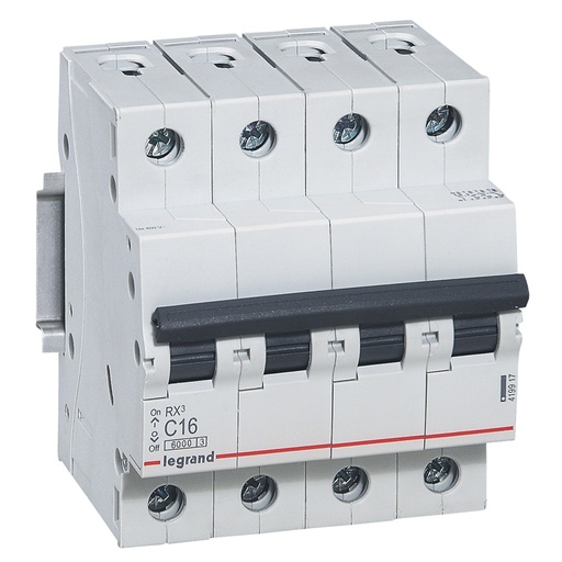 [419917] LEGRAND Breaker 16a 4p 4mod rx3 