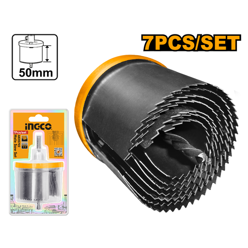 [AKHS702] INGCO 7 Pcs Hole saw set