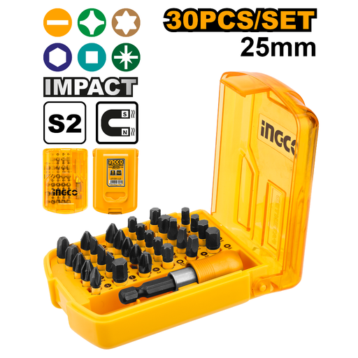 [AKSD68303] INGCO 30 Pcs 25mm impact screwdriver bits set