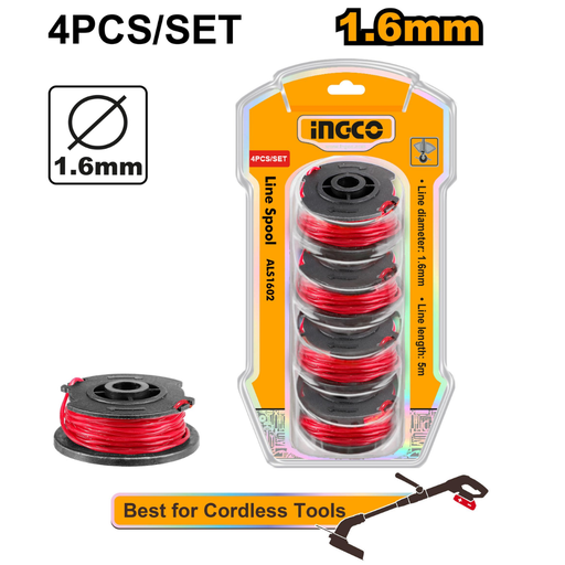 [ALS1602] INGCO 4 Pcs Line spool 1.6mm