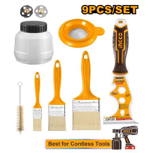 [AMGF0702] INGCO 9 Pcs Painting tools accesories