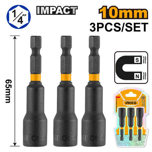 [AMN1031] INGCO 3 Pcs impact nut set 10mm