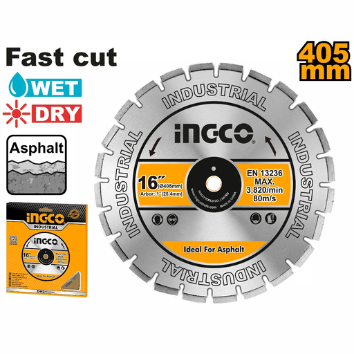 [DMD064051] INGCO Diamond disc welded rim 405mm [Wet & Dry]