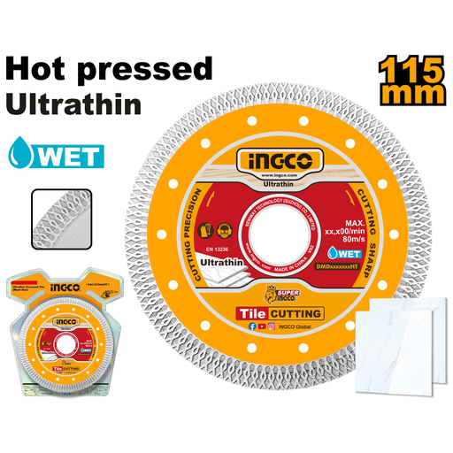 [DMD081151HT] INGCO Ultrathin diamond disc 115mm（Mesh rim）