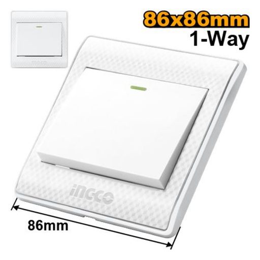 [HESSH01101] INGCO Switch 1-Way  86x86mm