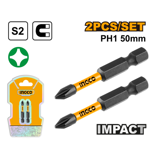 [SDBIM71PH150] INGCO 2 Pcs Impact screwdriver bits 50mm