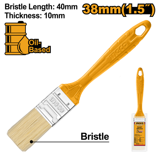 [CHPTB78615] INGCO Paint brush Yellow 38mm