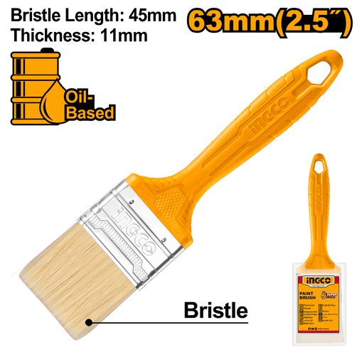 [CHPTB78625] INGCO Paint brush Yellow 63mm