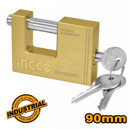 [DBBPL0902] INGCO 90mm Heavy duty brass block padlock