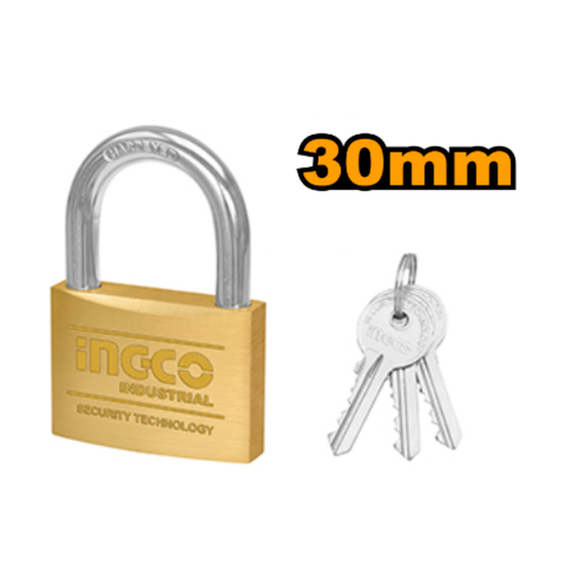 [DBPL0302] INGCO 30mm Heavy duty brass padlock