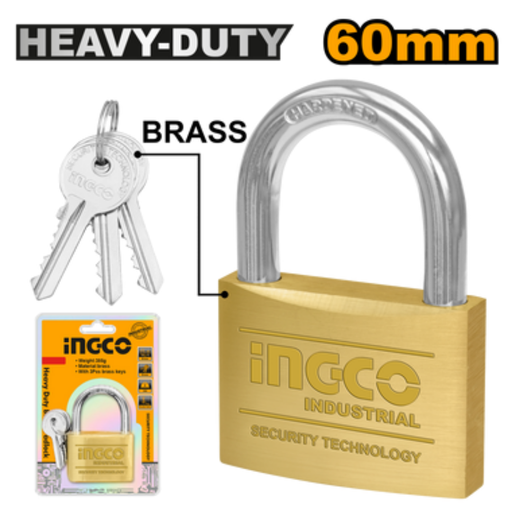 [DBPL0602] INGCO 60mm Heavy duty brass padlock