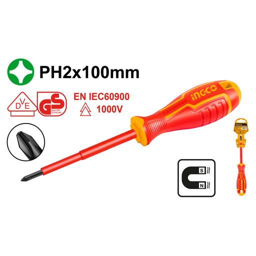 [HISD81PH2100] INGCO PH2x100mm Insulated screwdriver