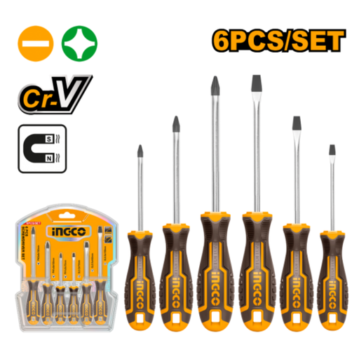 [HKSD0628] INGCO 6 Pcs screwdriver set