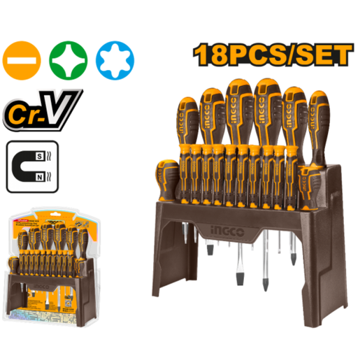 [HKSD1828] INGCO 18 Pcs screwdriver and precision screwdriver set