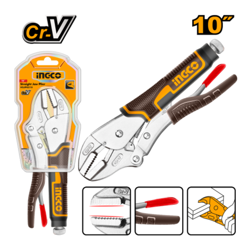 [HSJP0210] INGCO 10" Straight jaw plier Cr-V