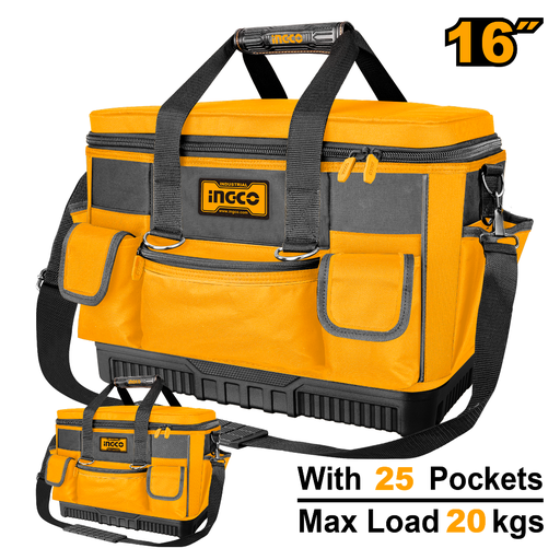 [HTBG10] INGCO 16" Tool bag with 25 Pockets