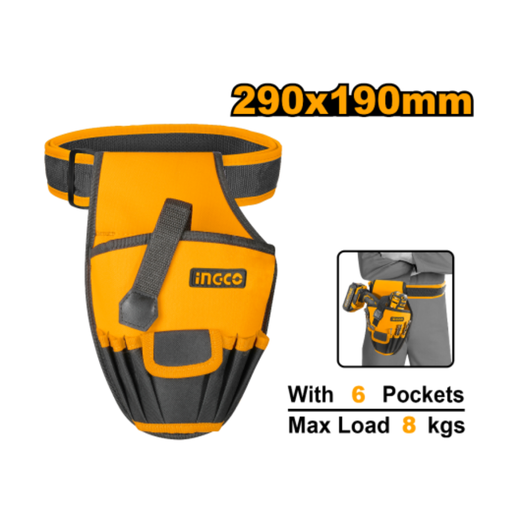[HTBP03011] INGCO Drill holster 290x190mm with 6 Pockets