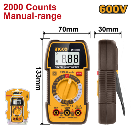 [DM360011] INGCO  Digital multimeter 60V