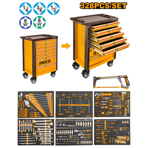 [HTCS273281] INGCO  328 Pcs tool chest set