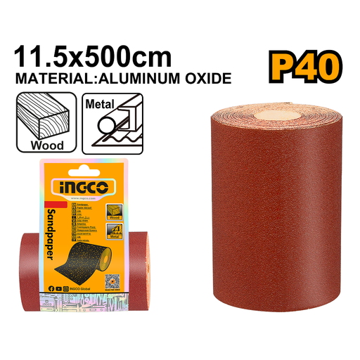 [AKHS04065] INGCO Sandpaper P40 11.5X500CM