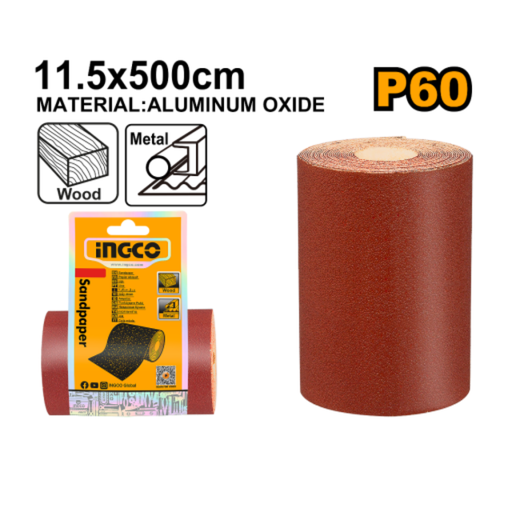 [AKHS06065] INGCO Sandpaper P60 11.5x500cm