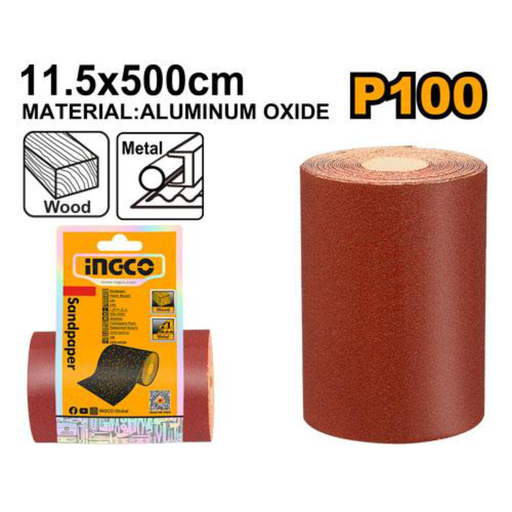 [AKHS10065] INGCO Sandpaper P100 11.5x500cm