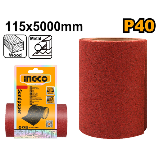 [AKHS760404] INGCO Sandpaper P40  115x5000mm