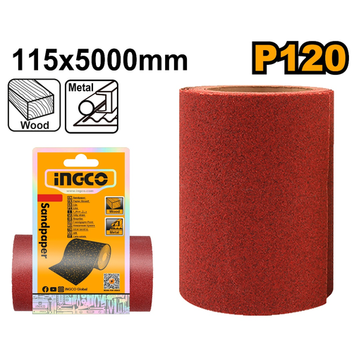 [AKHS761204] INGCO Sandpaper P120 115x5000mm