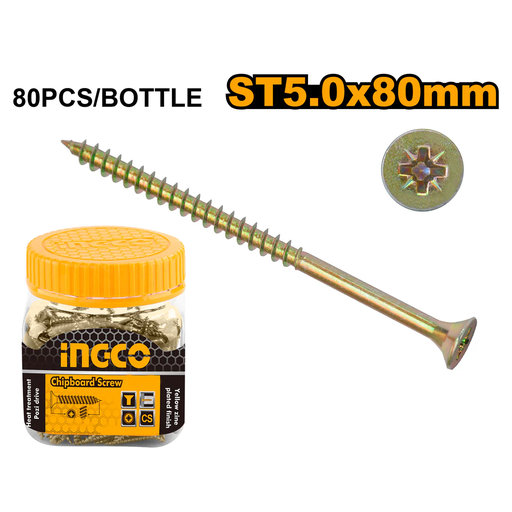 [HWBS5008011] INGCO Chipboard screw 80 pcs  ST5.0x80mm