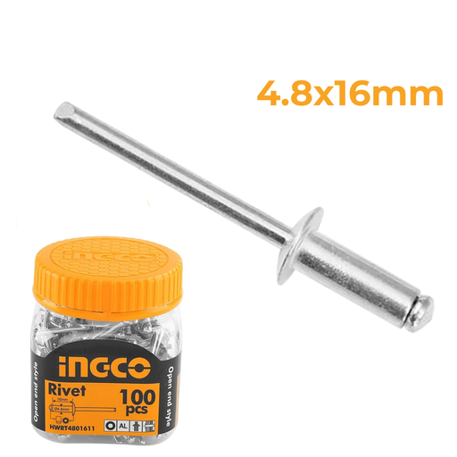[HWRT4801611] INGCO Rivet 100 pcs 4.8x16mm