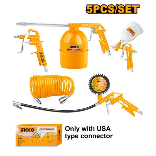 [AKT0053] INGCO 5 Pcs Air Tools Set 12 Bar