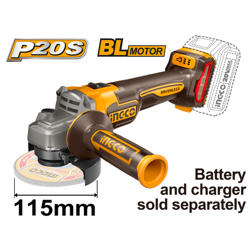 [CAGLI21154] INGCO Lithium-Ion Angle Grinder 9000RPM
