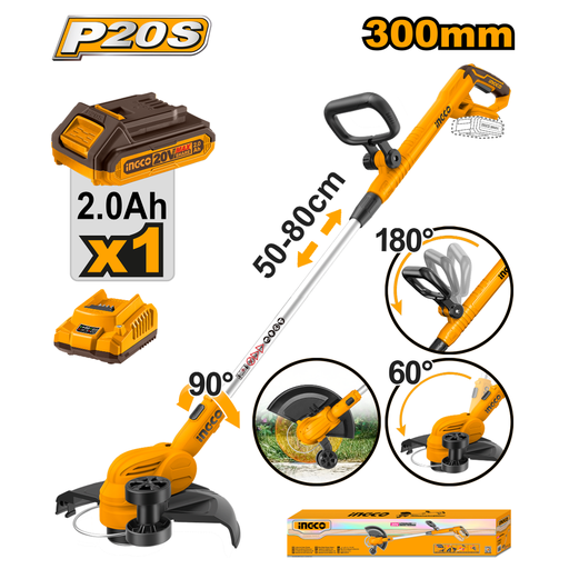 [CGTLI203285] INGCO Lithium-Ion grass trimmer With Battery