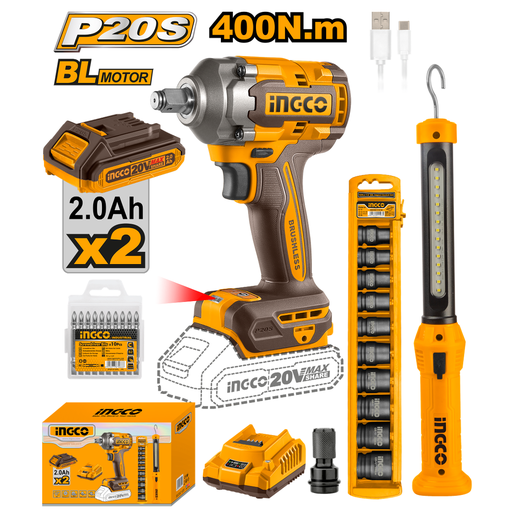 [COSLI23048] INGCO Cordless 2 pcs Combo kit COSLI23048