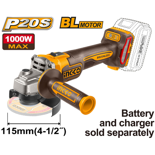 [CAGLI27153] INGCO Cordless angle grinder 1000W CAGLI27153