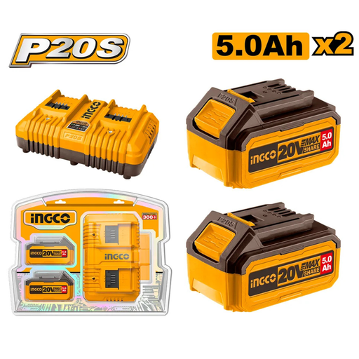 [FBCPK2425] INGCO P20S Lithium-Ion battery and charger kit