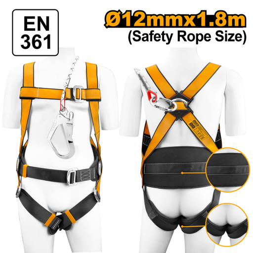 [HSH501802] INGCO Safety harness 12mm x 1.8m
