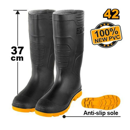 [SSH092LYB.42] INGCO Black Rain boots 42