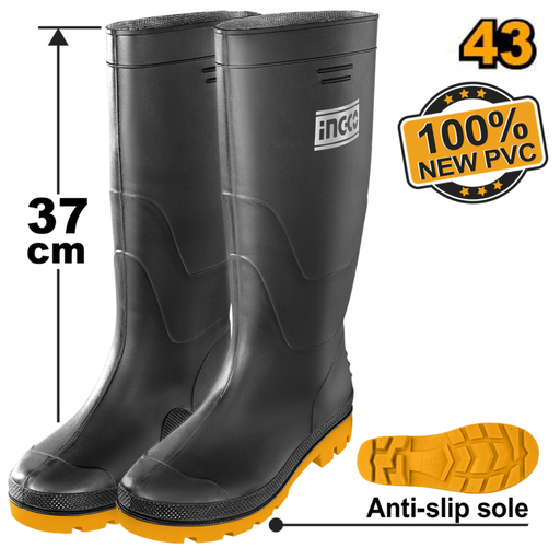 [SSH092LYB.43] INGCO Black Rain boots 43