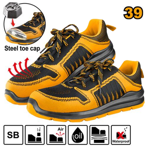 [SSH81SB.39] INGCO Black & Yellow Safety Shoes  39