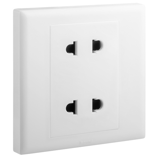 [618062] LEGRAND ELOE 1 gang 2x2 Pole EURO-US socket 