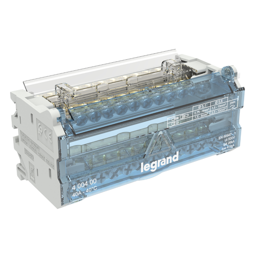 [400400] LEGRAND Repartiteur 2p 40a 6mod Bornes 12 Departs