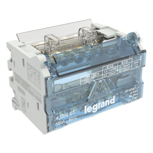 [400401] LEGRAND Repartiteur 2p 100a 4mod 2x25mm 5x2.5mm