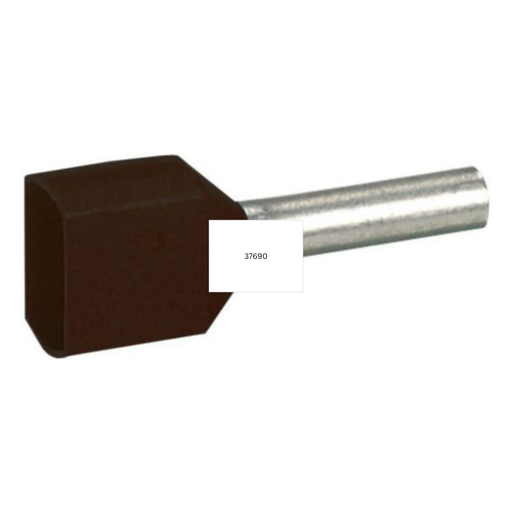 [037689] LEGRAND Starfix Double Embout A Colle Isolante Double 2x1.5mm Noir