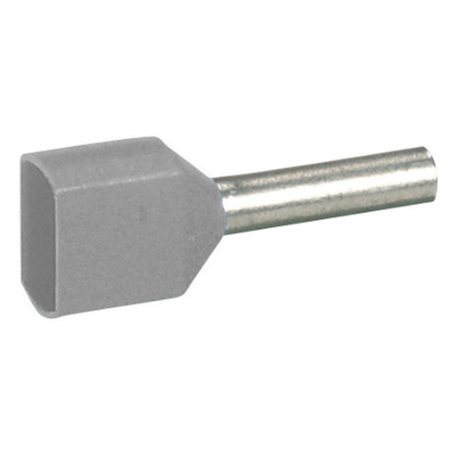 [037690] LEGRAND Starfix Double Embout A Colle Isolante Double 2x2.5mm Gris