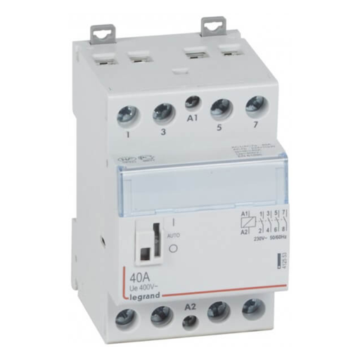 [412553]  LEGRAND Contacteur De Puis 40a 4 Pole Coil 240v 3 Mod cx3
