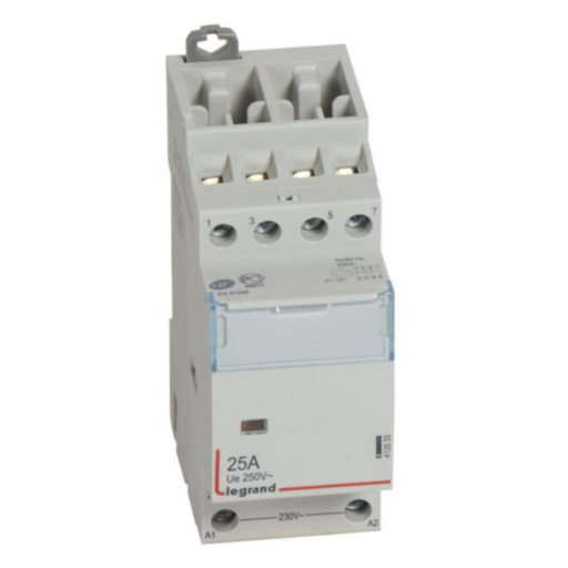 [412533]  LEGRAND CX³ power contactor 230V~ coil without manual override - 4P 400V~ - 25A - 2O+2F contact - 2 modules